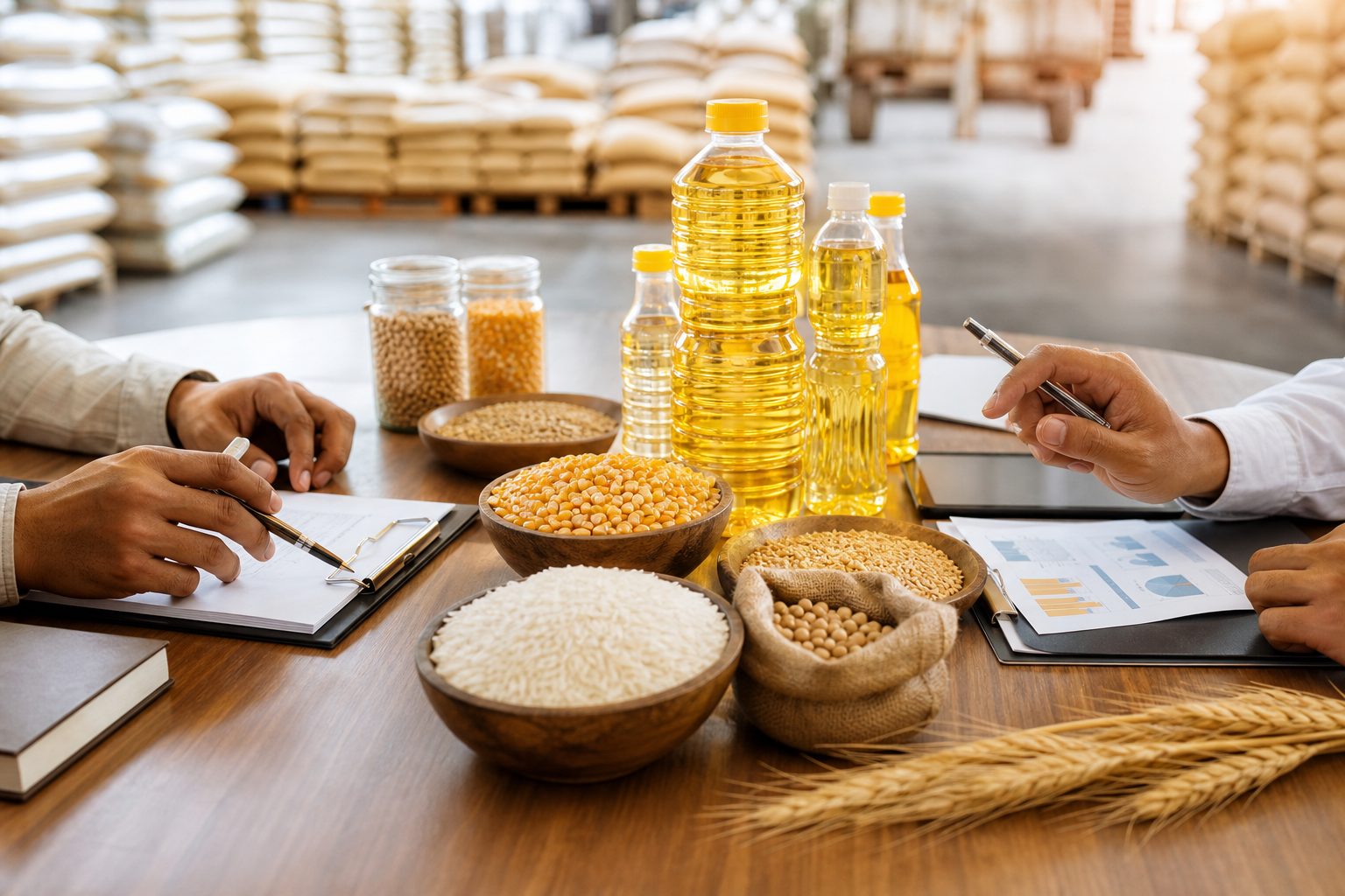 Food commodity samples and business procurement review